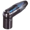 Connecteur XLR 3P mâle coudé noir NEUTRIK