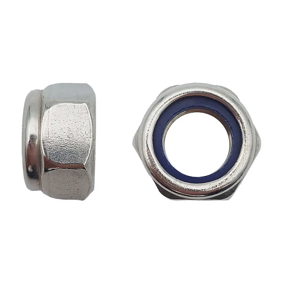 4 Coques de 50 Ecrous Freins Indésserrables M6 mm - DIN 985 - Inox A2 - D-Work
