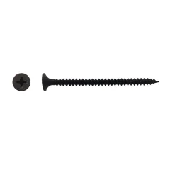 4 Coques de 100 Vis Plaque de Plâtre Tête Trompette Phillips 3.5 x 45 mm - Phosphaté Noir - D-Work