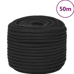 Corde de bateau Noir complet 14 mm 50 m Polypropylène