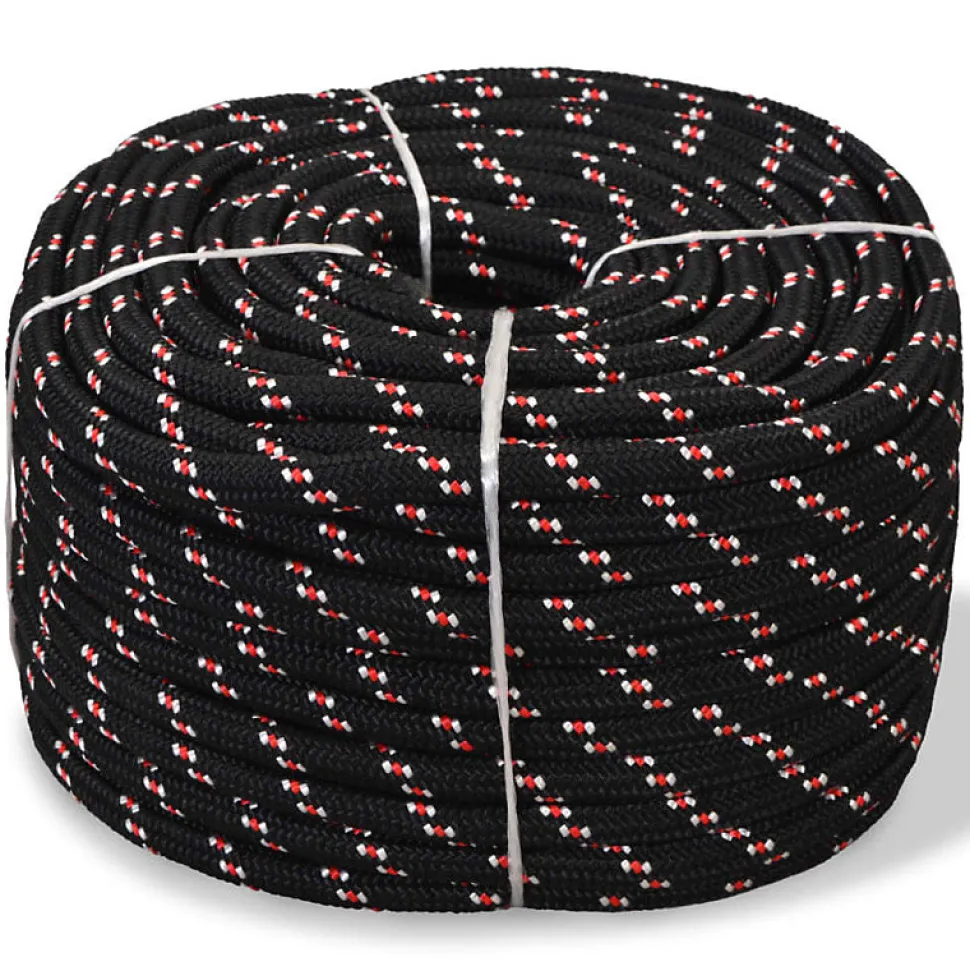 Corde de bateau Polypropylène 8 mm 100 m Noir