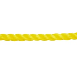 Corde torsadée en polypropylène jaune DIALL ø8 mm, 100 m