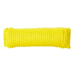 Corde torsadée en polypropylène jaune DIALL ø8 mm, 25 m
