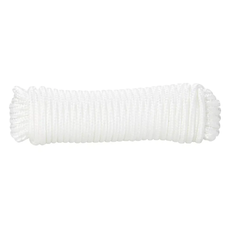 Corde tressée en polypropylène blanche DIALL ø5 mm, 10 m