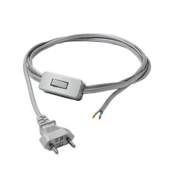 Cordon de lampe avec interrupteur métal Diall 2m