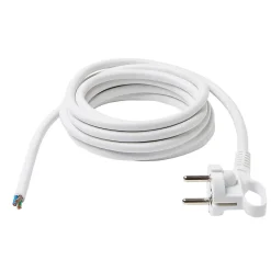 Cordon de rechange pour appareil avec mise à la terre Diall 16A H05VVF 3G1.5mm² 3m blanc