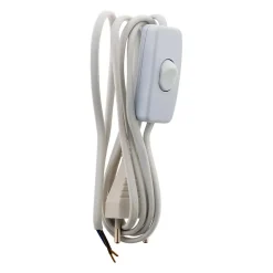 Cordon + interrupteur luminaire 1,5m - Blanc - Zenitech