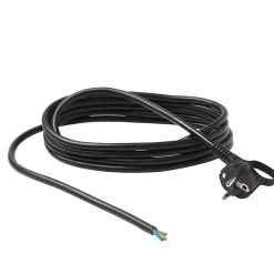 Cordon pour appareil avec mise à la terre Diall H05VVF 3G1.5mm² 16A 3m noir