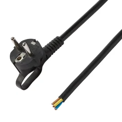 Cordon pour appareil avec mise à la terre Diall H05VVF 3G1.5mm² 16A 3m noir