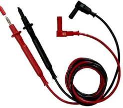 2 cordons pointe de touche fiche coudée ø4 mm Zenitech