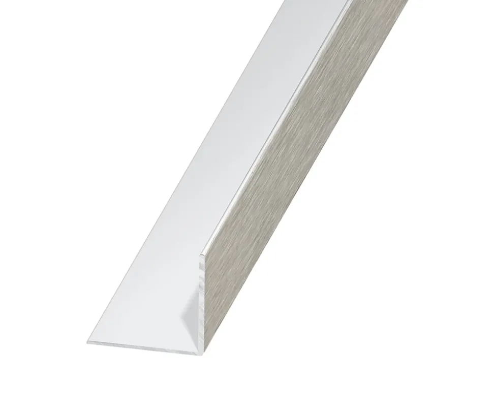 Cornière aluminium brossé 10 x 10 mm, 1 m