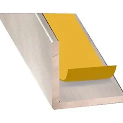 Cornière aluminium Inox auto-adhésive 15 x 15 mm, 1.30 m
