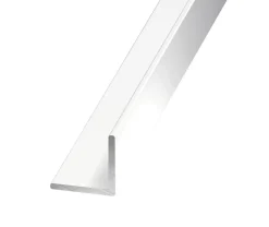 Cornière égale aluminium laqué blanc 20 x 20 mm, 2 m