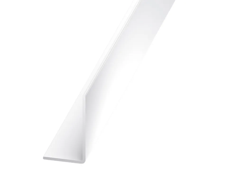 Cornière inégale PVC blanc 10 x 20 mm, 1 m