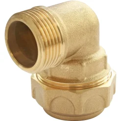 Coude laiton pour PE Ø20 - Mâle 15/21 (1/2")