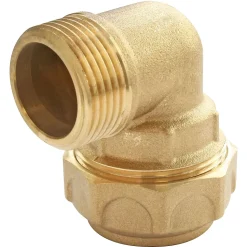 Coude laiton pour PE Ø32 - Mâle 26/34 (1")