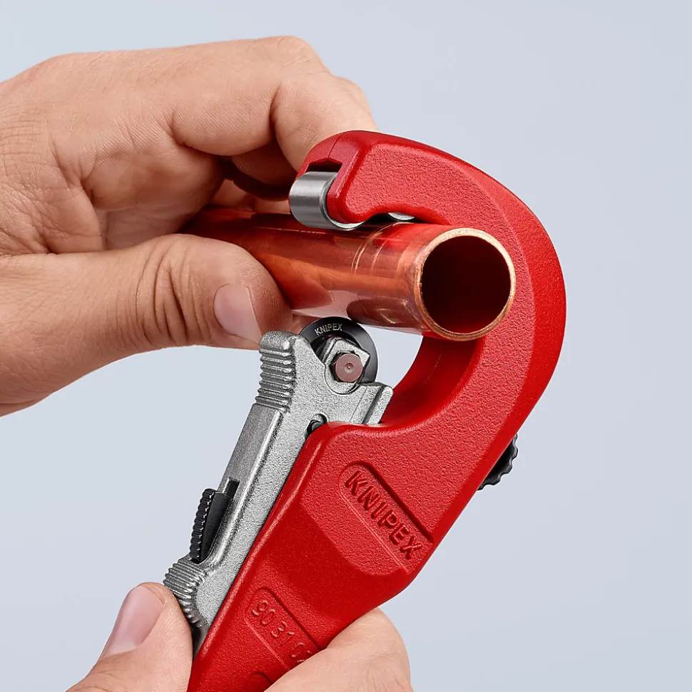 Coupe tube acier inoxydable Knipex Ø35 mm rouge et bleu