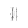 Crémone barillet axe 25mm longueur 2030mm ajustable haut et bas - FERCO - G-24534-20-L-1