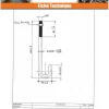 Crosse ancrage M20X420 + 1 Ecrou Acier brut - 100 pièces