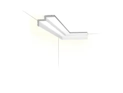 C390 STEPS Corniche plafond pour éclairage indirect et cache tringle à rideaux Orac Decor - 6x10x200cm (h x p x L) - A l'unité