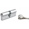 Cylindre de serrure double entrée Ecopro, 45x45mm, aluminium, anti-arrachement, 3 clés, nickel - SP