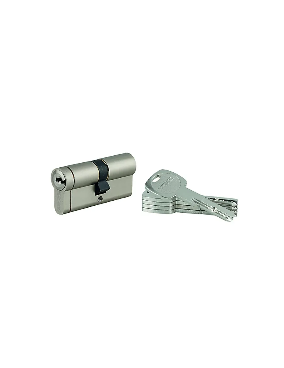 Cylindre double entrée Transit 1 UNIKEY (achetez-en plusieurs, ouvrez avec la même clé), 30x35mm, 5 clés, nickelé - THIRARD