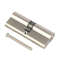 Cylindre laiton nickel satiné Smith & Locke 40 x 40 mm