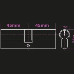 Cylindre 45/45 pour serrure connectée Extel Lock - Extel - 720113