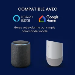 Daewoo - Pack Alarme Maison sans Fil Elite (Tranquillité+) - Centrale PA501Z - Kit XXL 20 Accessoires + 2 Caméras solaires Motoris