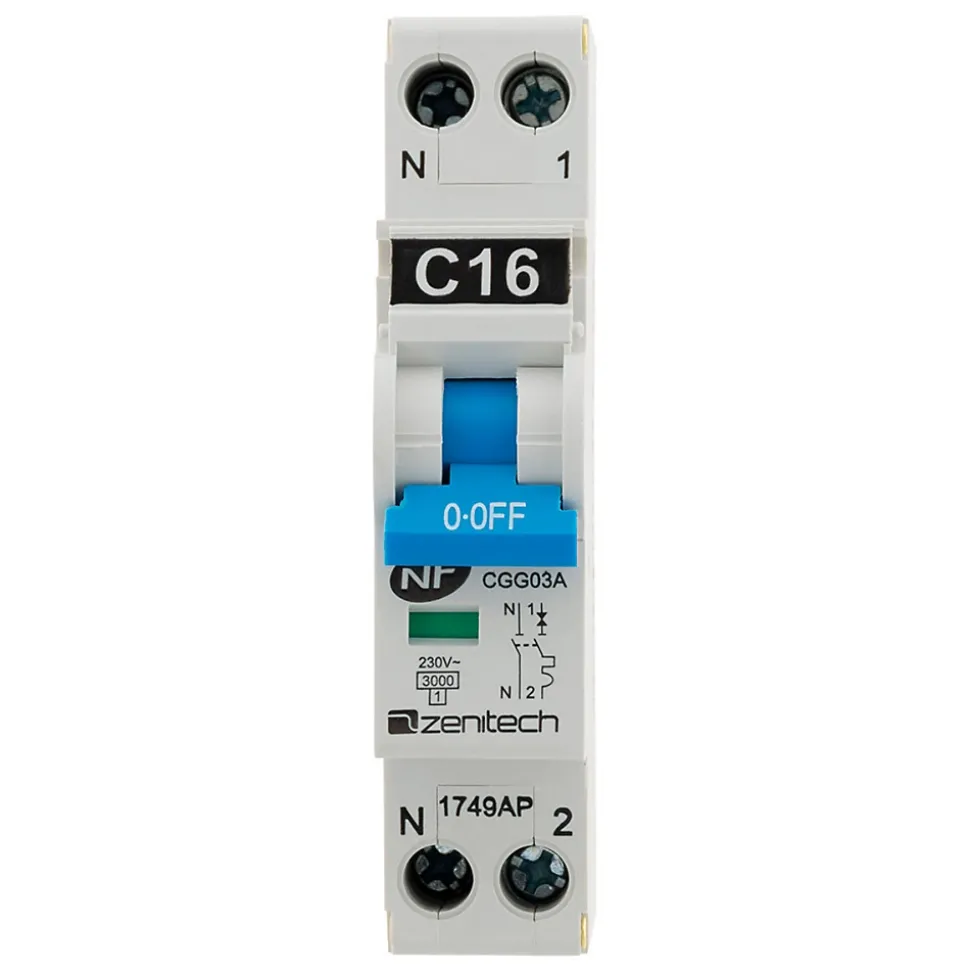 Disjoncteur 16A PH/N - NF - Zenitech
