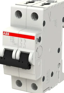 Disjoncteur bipolaire courbe D 32A ABB