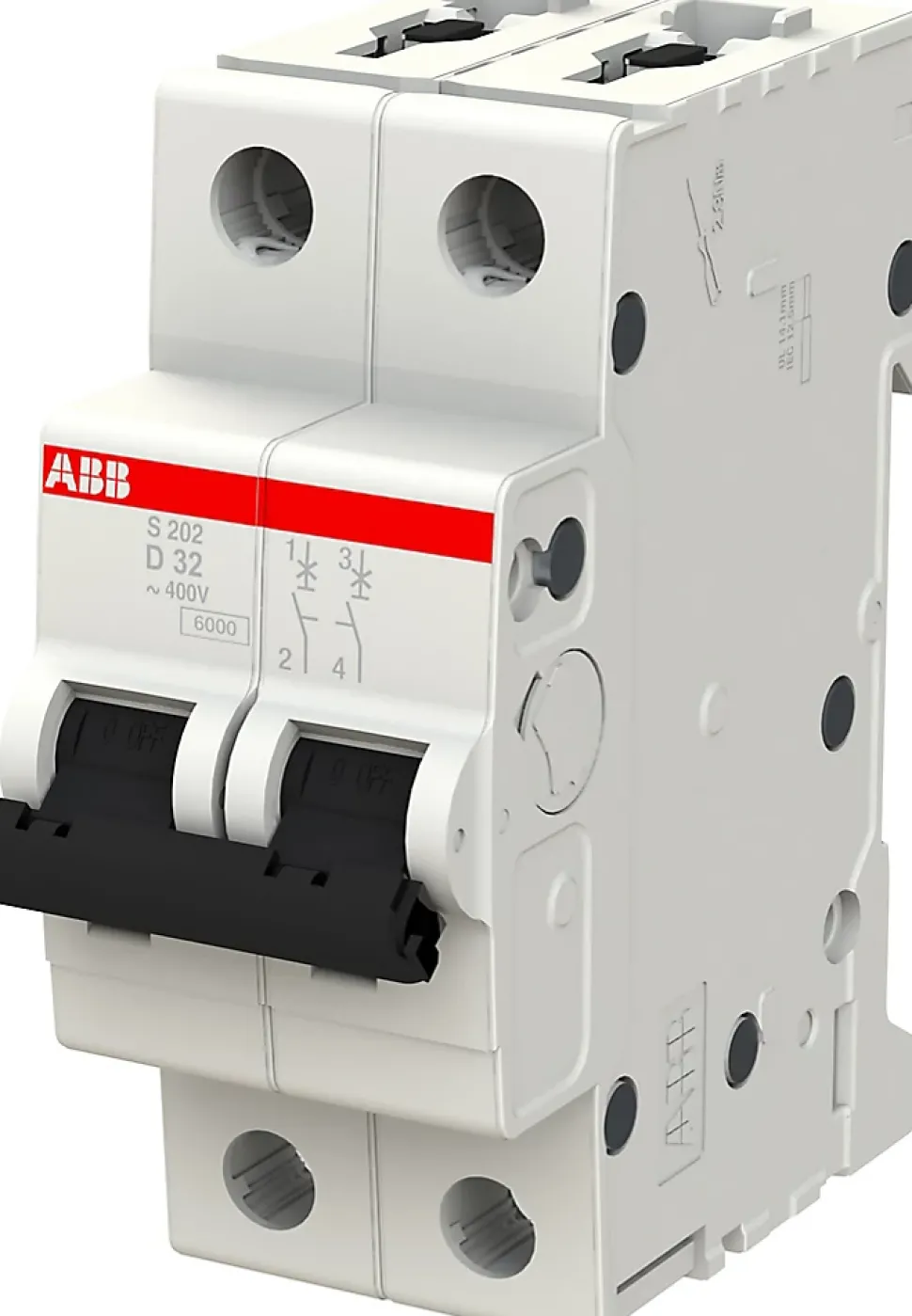 Disjoncteur bipolaire courbe D 32A ABB