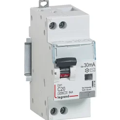 Disjoncteur différentiel type AC 30mA - 20A Legrand