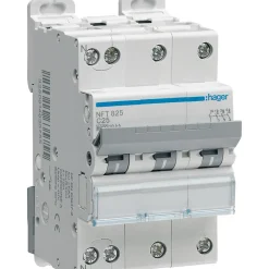 Disjoncteur Hager- 3P+N - 40A - 6-10kA - Type C