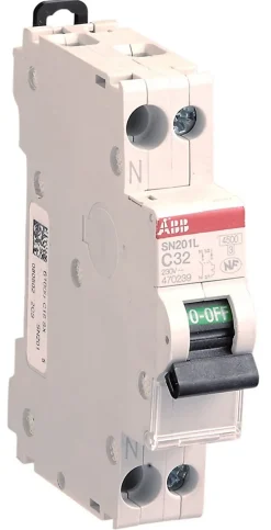Disjoncteur modulaire Phase + Neutre 32A 3KA à vis ABB
