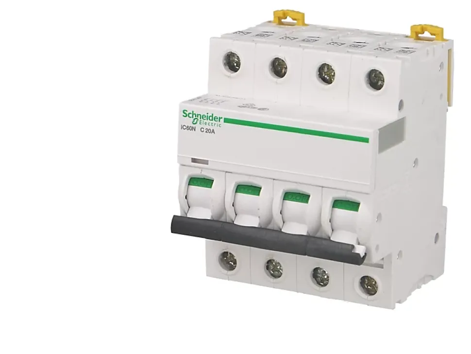 Disjoncteur modulaire tétrapolaire Schneider Acti9 iC60N 16A courbe C