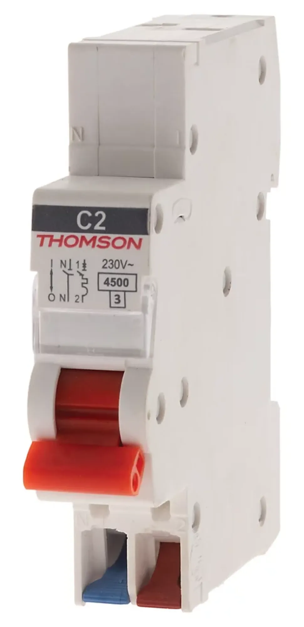 Disjoncteur 1P+N bornes auto 2A Easy Connect Thomson
