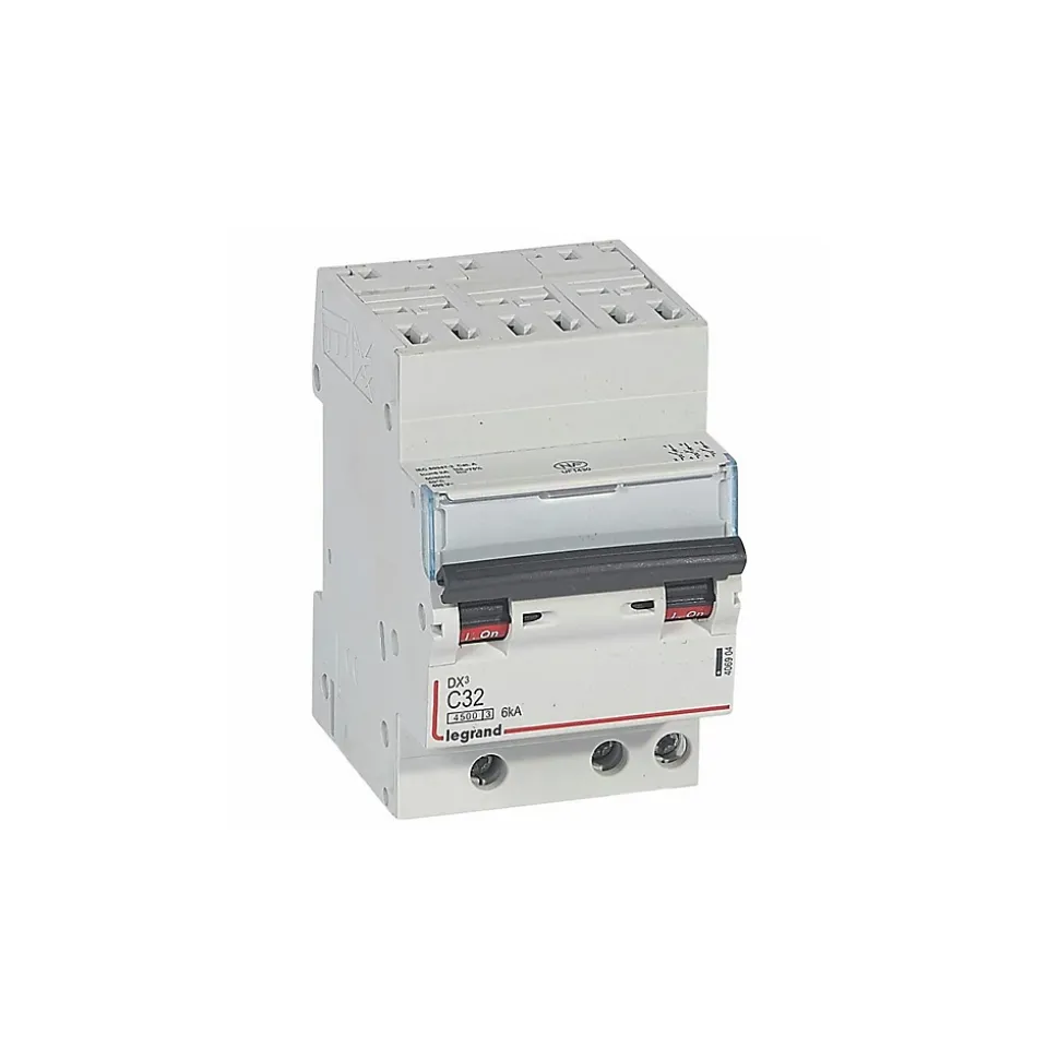 406904 Disjoncteur Triphasé 32a - 3p Courbe C - 4,5/6ka - Automatique Et Vis - Legrand Dx3