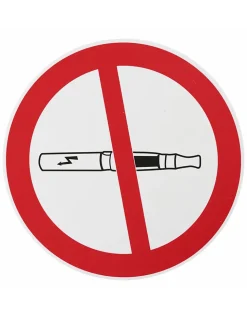 Disque de signalisation Cigarette électronique, polystyrène rigide adhésif, diamètre 180mm - THIRARD