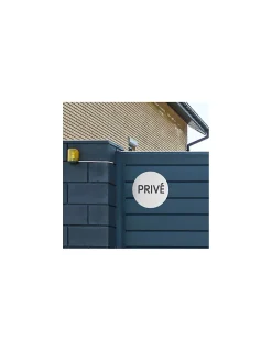Disque de signalisation Privé, aluminium adhésif, diamètre 80mm - THIRARD