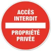Disque de signalisation "Propriété privée" Ø17