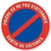 Disque de signalisation "Sortie de voiture" Ø28
