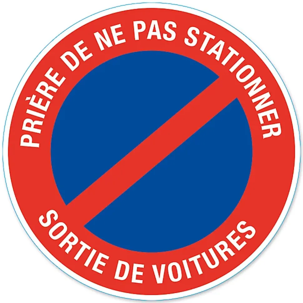 Disque de signalisation "Sortie de voiture" Ø28
