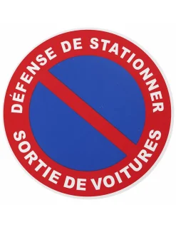 Disque de signalisation Sortie de voiture, polystyrène rigide adhésif, diamètre 180mm - THIRARD