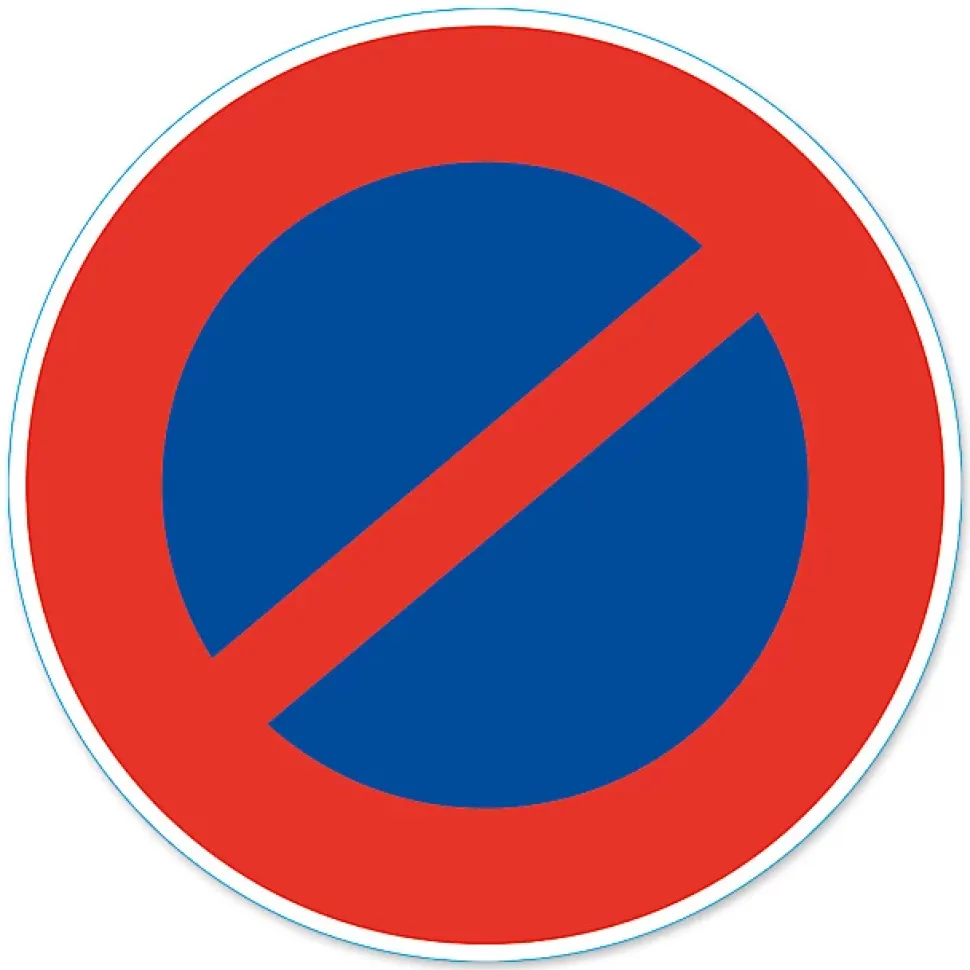 Disque de signalisation "Stationnement interdit" ø17 cm