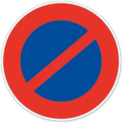 Disque de signalisation "Stationnement interdit" ø28 cm