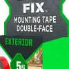Double face extérieur 3M 19 mm x 1.5 m noir, 5 kg