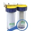 Double filtre anti-tartre 3/4'' avec équerre cartouche et clé - POLAR - FD34C
