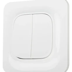 Double interrupteur Jacobsen Kennet blanc complet