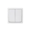 Double interrupteur va-et-vient monobloc en saillie étanche Jacobsen Sigurd blanc complet